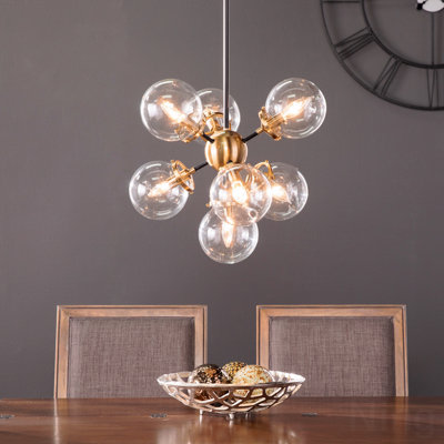 Lampe suspension contemporaine 7 lumières