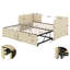Lit de jour simple rembourré avec couchette escamotable escamotable-1949025894