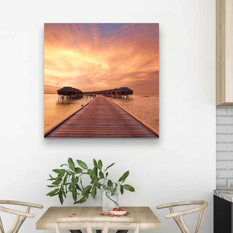 Sea villas - 32"x32" art on canvas