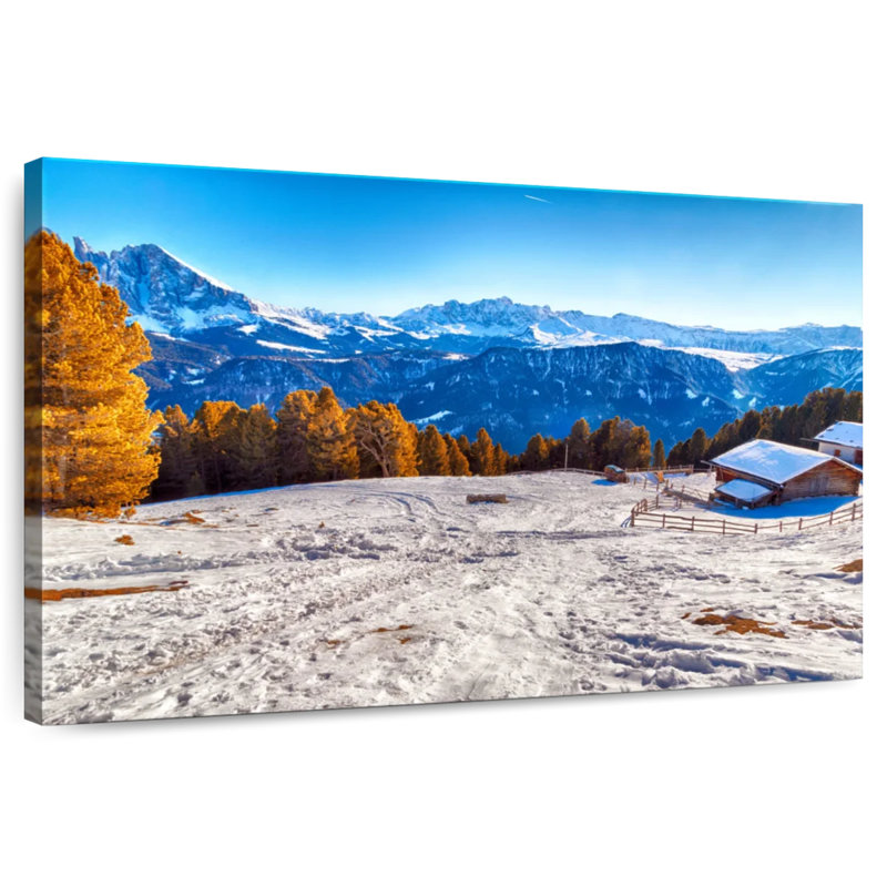 Alvord chalet en bois en hiver, H 16 po x l 24 po