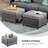 Amerissa Rattan Sectional Seating Group with Cushions-1656360036