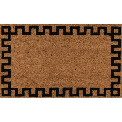 Park Greek Key Hand Woven 30 in. x 18 in. Non-Slip Outdoor Door Mat