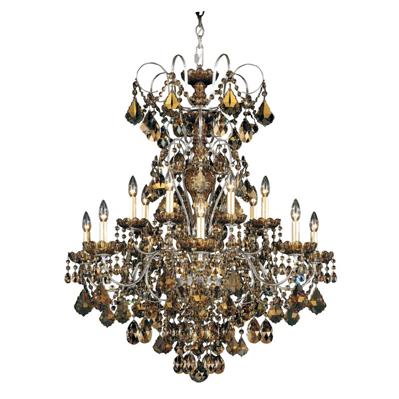 New Orleans 14 - Light Chandelier, French Gold, Strass Clear