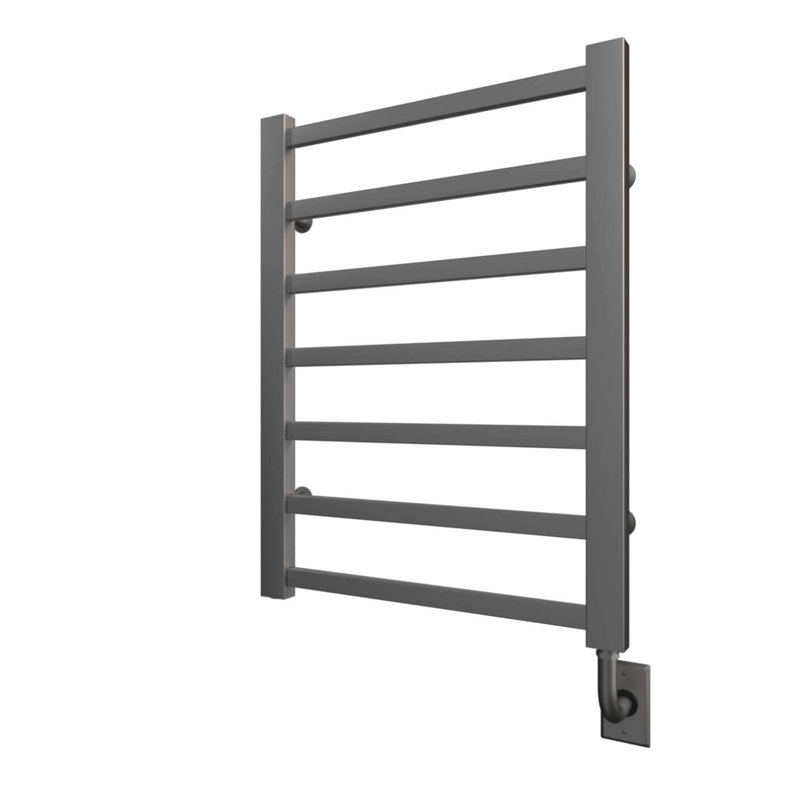 Chauffe-serviettes électrique mural 23,5 "x 31" Milano, H 31 po x l 23,5 po x P 3 po, Nickel brossé