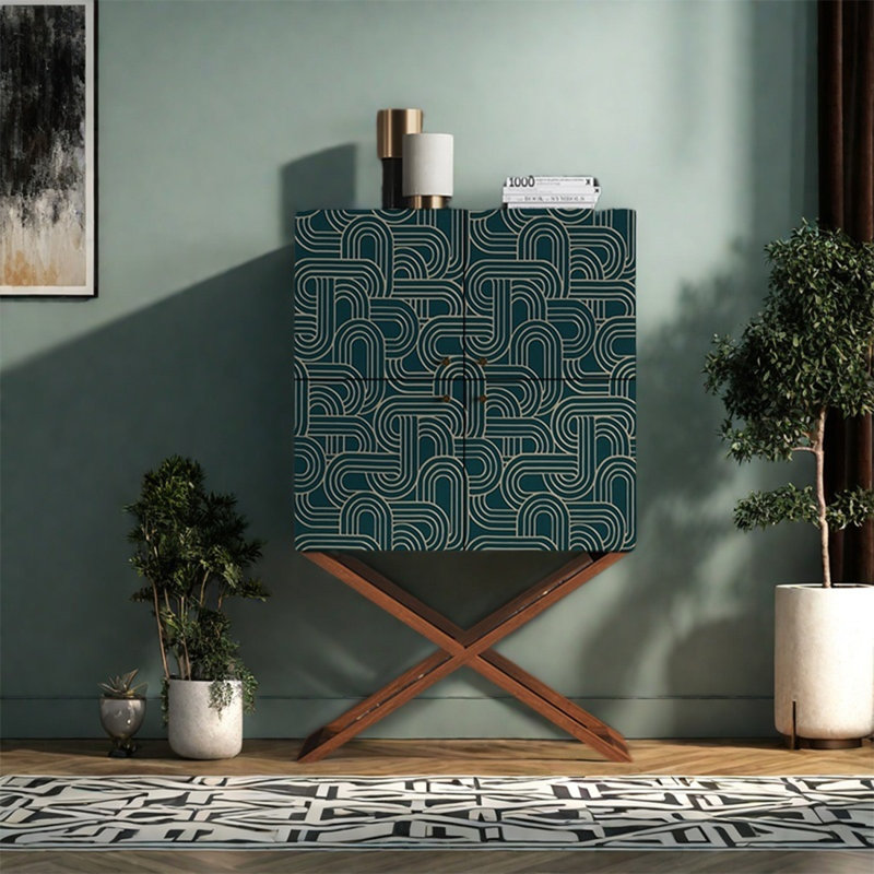 Armoire moderne en noyer avec rangement spacieux, Brun