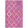 Derose Geometric Handmade Tufted Wool Fuchsia Area Rug