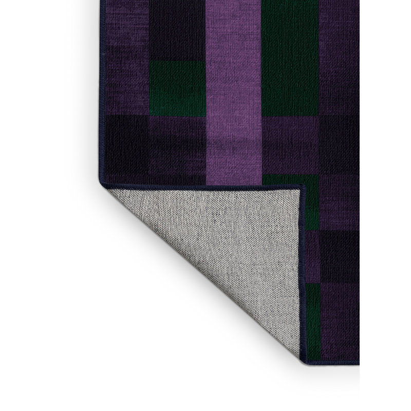 Tapis mauve lavable à la machine, Rectangle 7 pi x 9 pi
