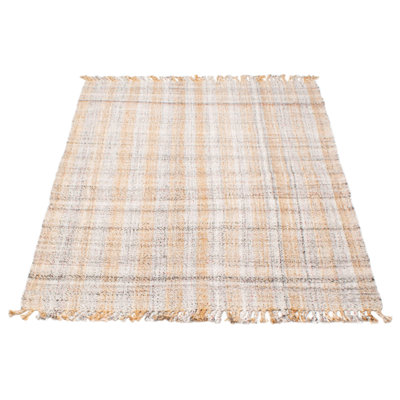 Tapis argenté beige Sienna 5 pi 4 po x 7 pi 5 po