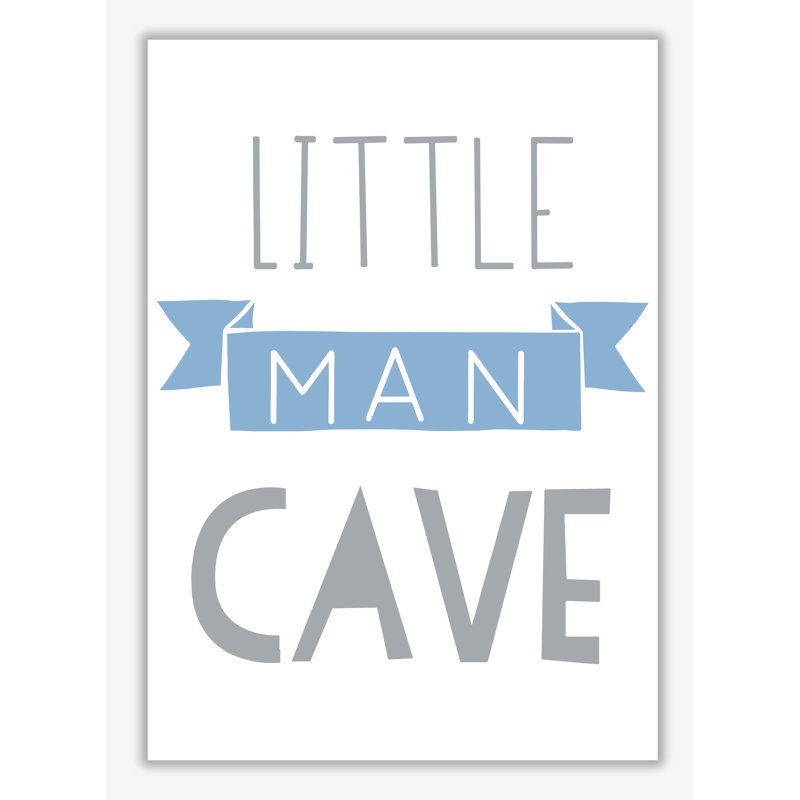 Little Man Cave Banner - Print, No Frame, 30 cm H x 21 cm W x 1 cm D