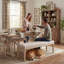 53" Modern Dining Chairs Bench, Fabric Upholstered Seat with Solid Wood Frame for Kitchen Table, Breakfast Nook and Cafe, Beige-1826073837