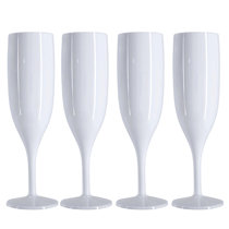 10 x Clear Prosecco Flutes 175ml Champagne Glasses Disposable Strong  Plastic