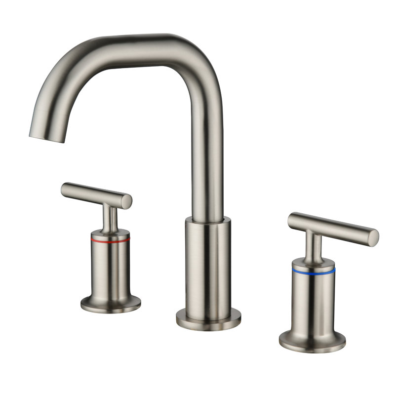Widespread 2-handle Bathroom Faucet, Brushed Nickel