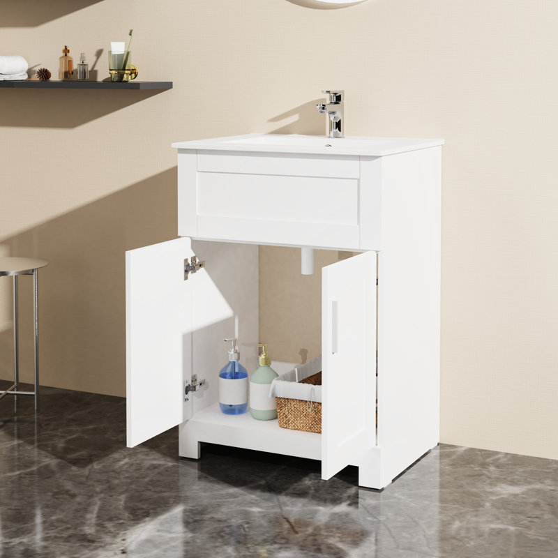 24" Sink Bathroom Vanity Laundry Cabinet Combo