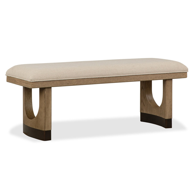 Upholstered Backless Bench With U-Shaped Legs