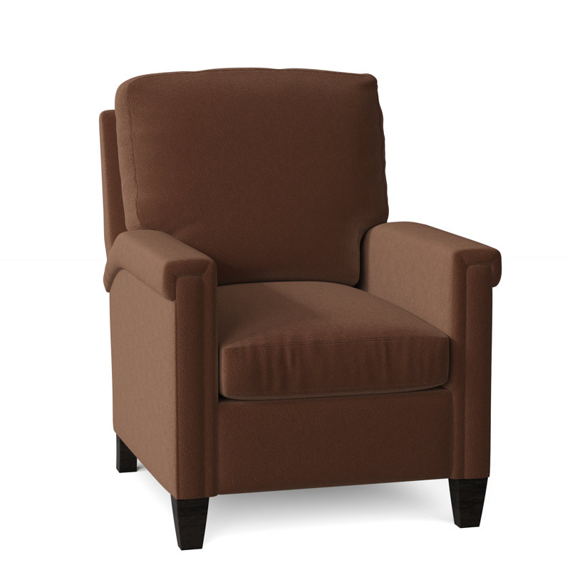 Kara 32" Wide Faux Leather Standard Recliner, Outsider Raven Genuine Leather, Cobblestone, Manual