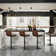 Swivel Upholstered Adjustable Height Counter Stool