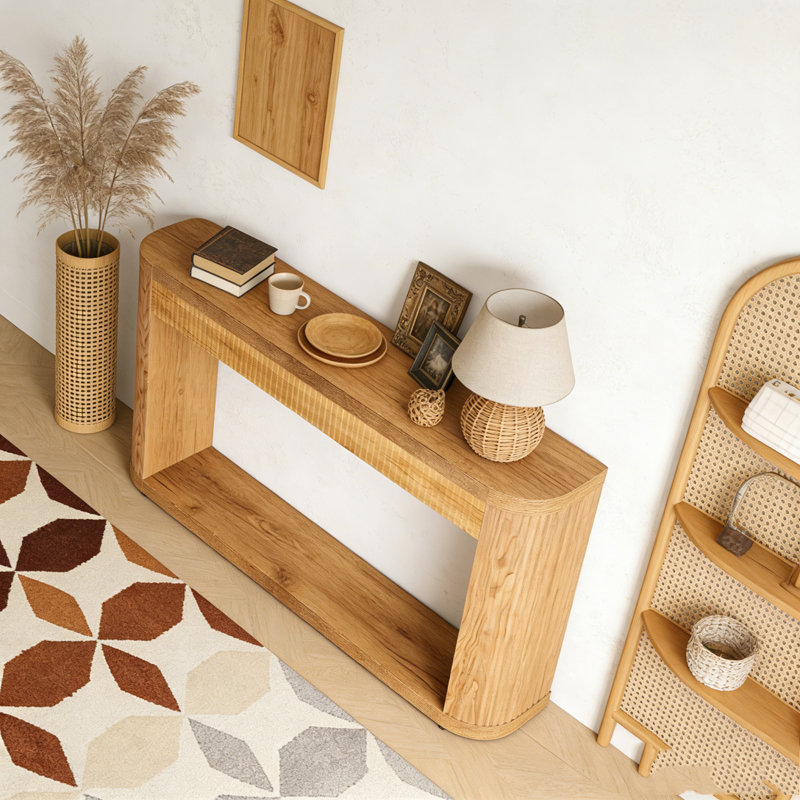 Fluted Sofa Entryway Foyer Table