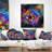 Butterfly over Abstract Background - Abstract Printed Throw Pillow