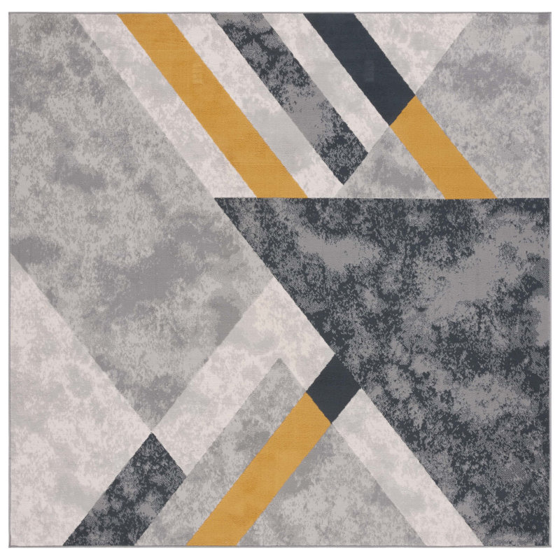 Tapis à motif géométrique Jenuel Performance, Carré 6 pi 7 po