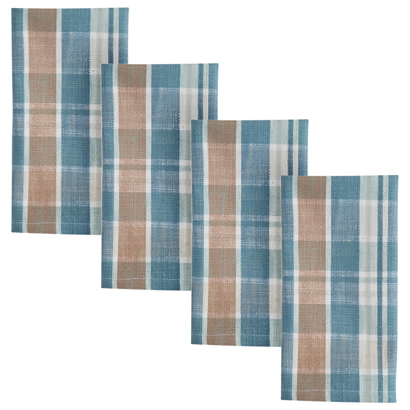  Ensemble de 4 serviettes de table écossaises Jordan