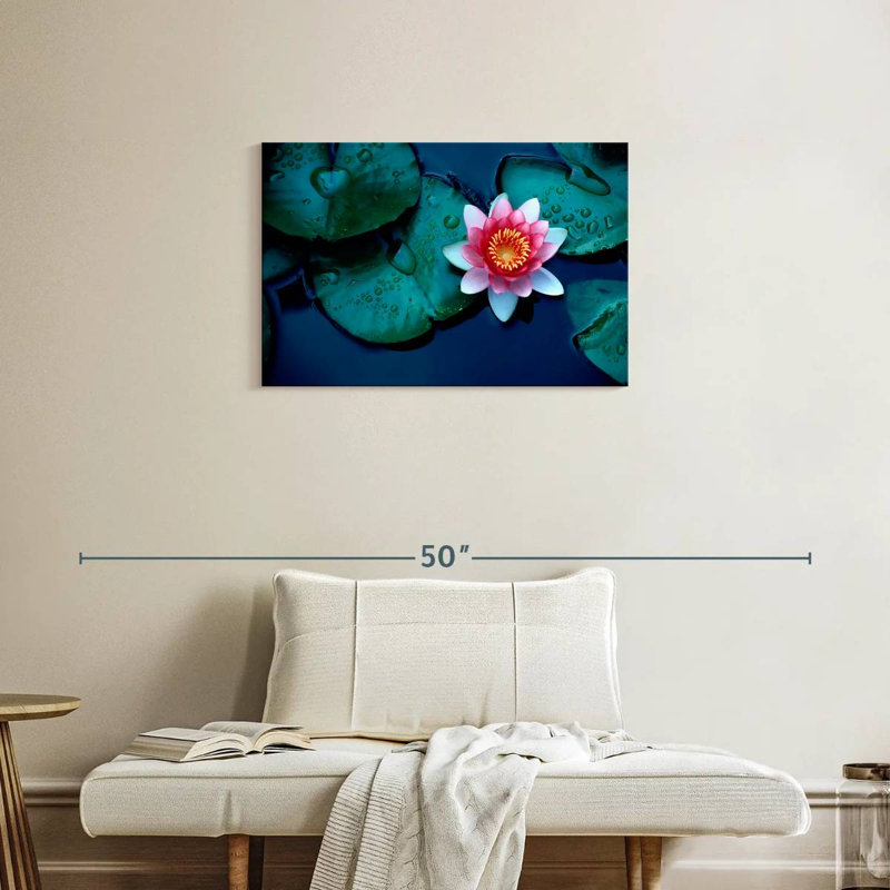 Harnek Vibrant Pond Lotus, 20" H x 30" W
