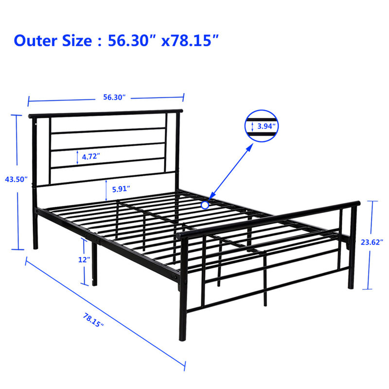 Metal Storage Bed, Full