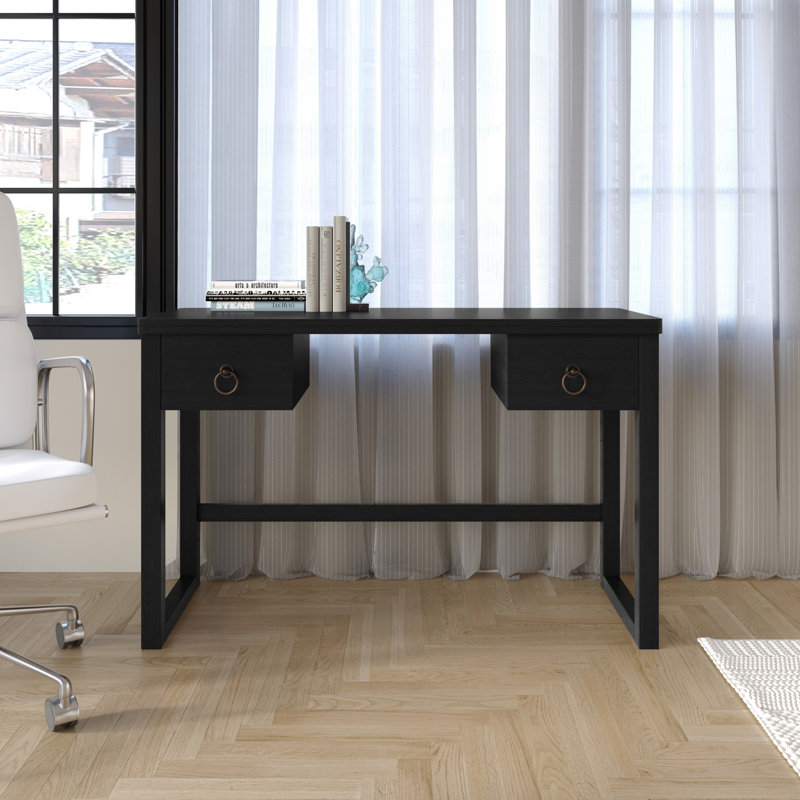 Dario Wooden Writing Desk, Black