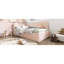 Lit de jour rembourré avec rangement, canapé-lit simple, canapé-lit simple, lit de jour avec cadre de rangement hydraulique, avec lattes en métal, velours, rose (sans matelas)