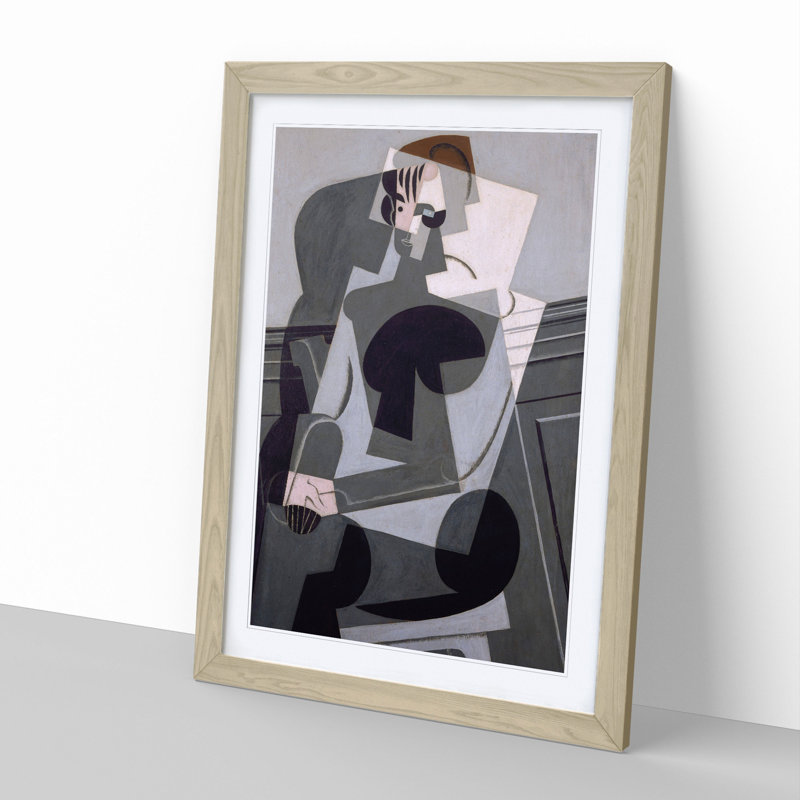 Madame Josette Gris by Juan Gris - Picture Frame Painting, 65cm H x 48cm W x 2cm D, Oak Framed