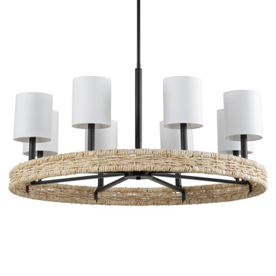 Lustre en rotin 8 lumières Olton