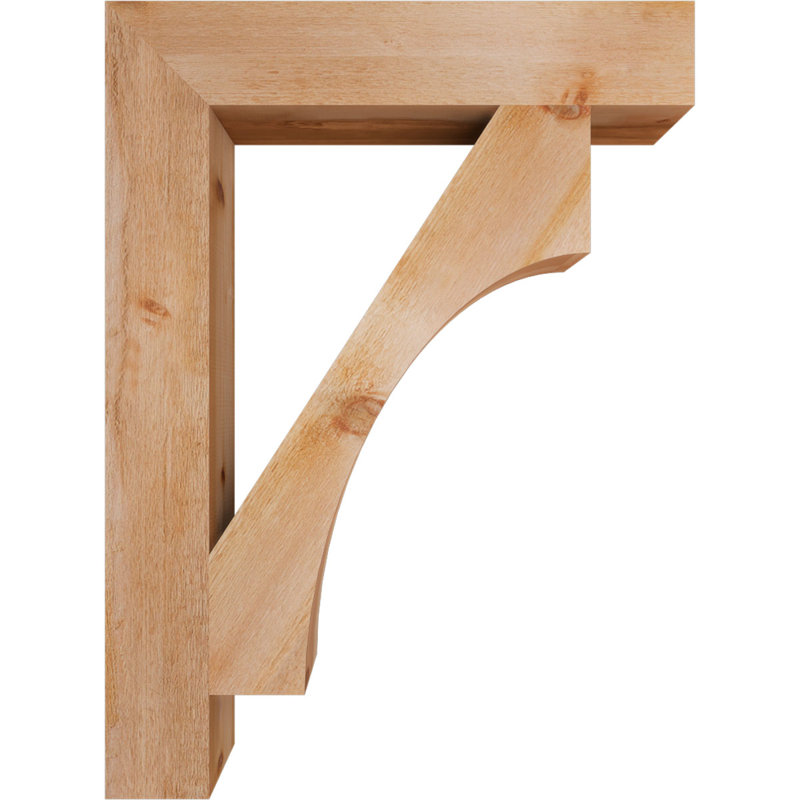 Support Westlake Block Rough Sawn, Cèdre rouge, H 46 po x l 6 po x P 34 po