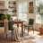 Heitger Tufted Wing Back Side Chair, Faux Leather Upholstered Dining Chair with Metal Legs-1356984078