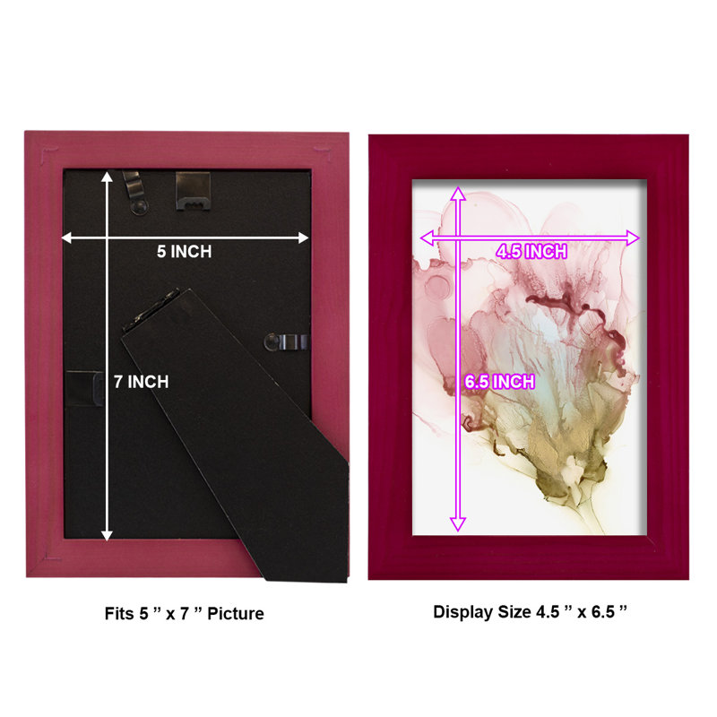 «Abinabi Flowering Pink I», impression encadrée sur papier, Rouge, H 6 po x l 4 po x P 1 po