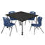 Ensemble de table de salle à manger et de chaises Kee-73412821-73412831-93832724