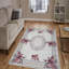 Tapis de couloir gris / rose en polyester tissé à la machine 2 pi 7 po x 9 pi 10 po Marasco