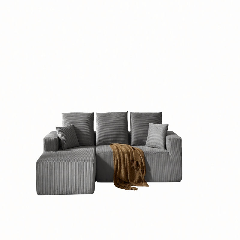 Modular Sectional Sofa With Chaise, Modern L Shaped Cloud Couch With Deep Seat, Sectional Couches For Living Room, Bedroom, Office, No Assembly Required