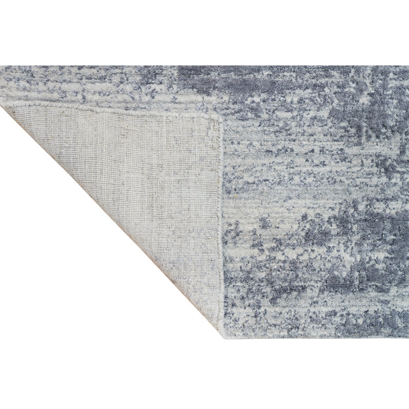 Tapis beige et gris noué à la main de haute qualité, Rectangle de 10 pi x 14 pi