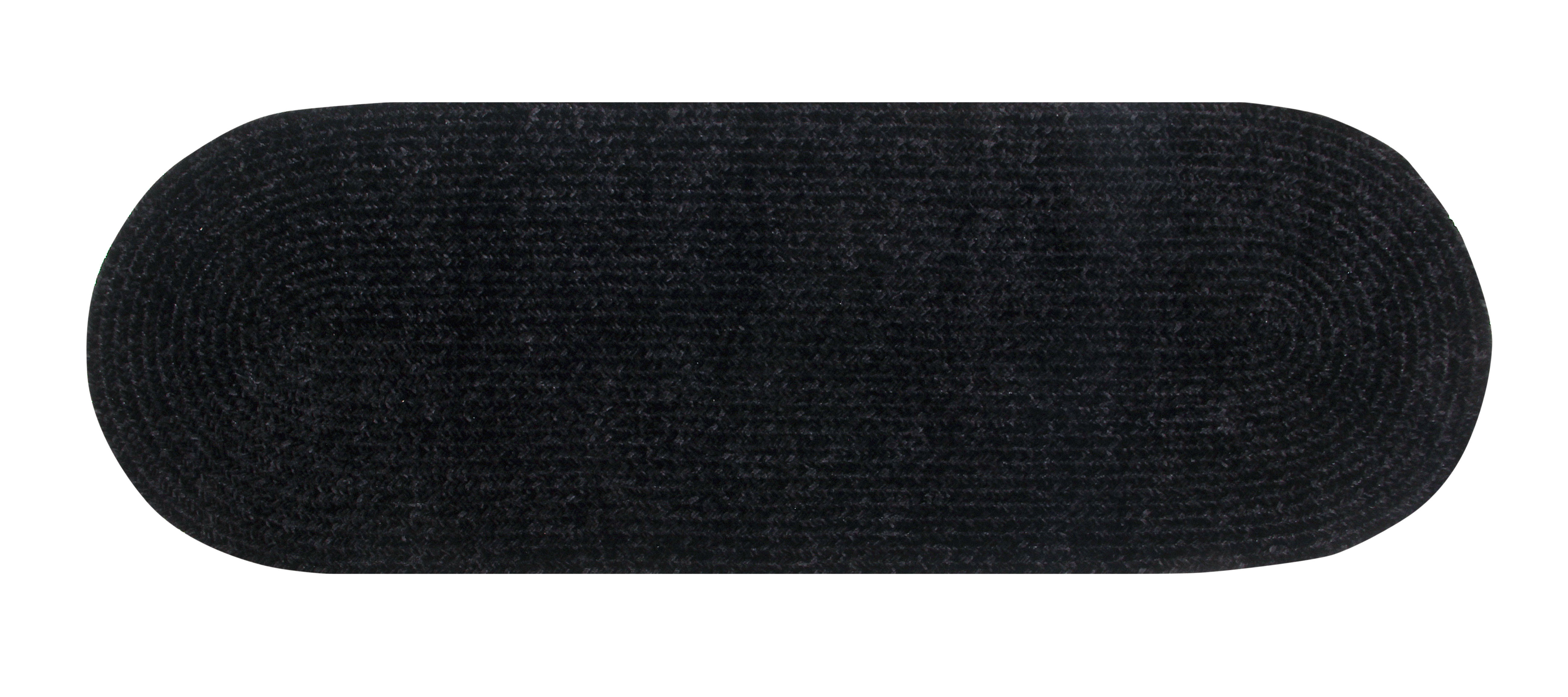 Mariela Polyester Chenille Braided Area Rug - Black