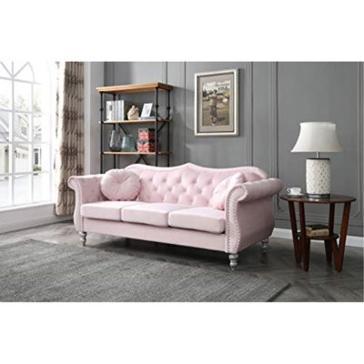 Farney Velvet Rolled Arm Sofa