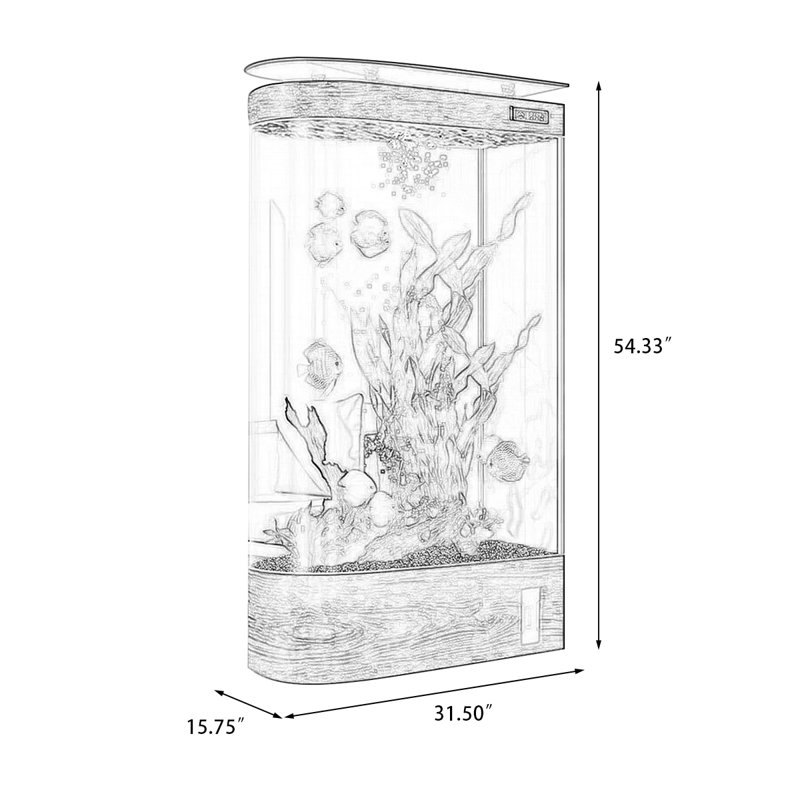 Aquarium 60-76 gallons, 31.5, Walnut