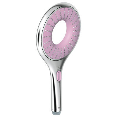 Rainshower Icon Handheld Shower Head with DreamSpray, Chrome / Pink