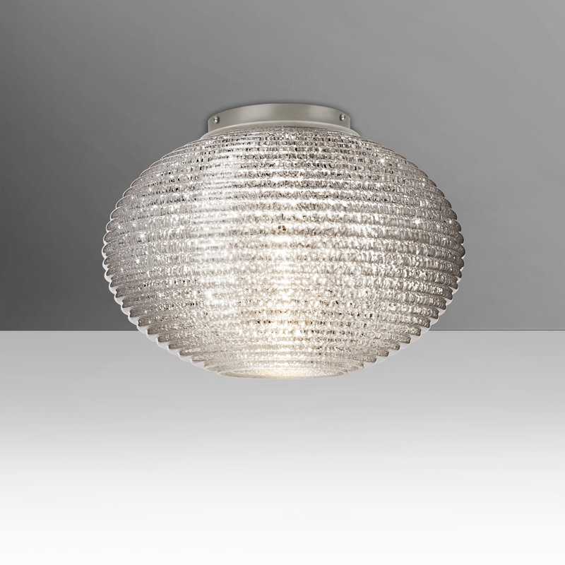 Plafonnier Besa Pape 10, H 8,125 po x l 11,75 po x P 11,75 po, Oui, Nickel satiné