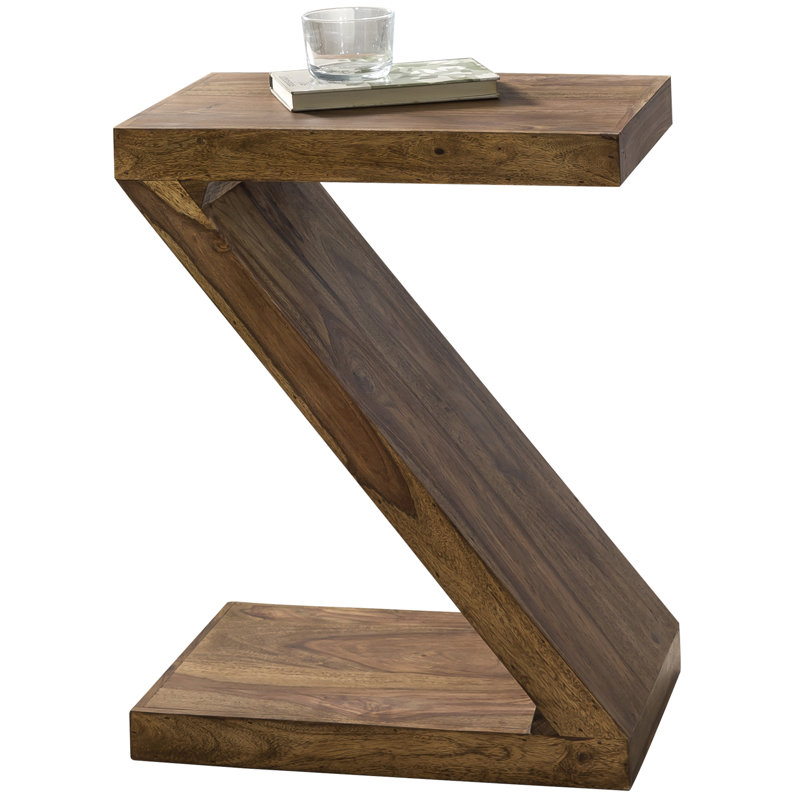 Solid Wood Pedestal End Table