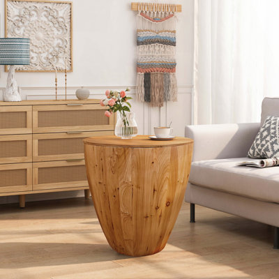 Table basse 20,87 "en forme de seau de style rétro pour bureau, salle à manger et salon