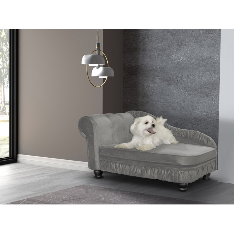 Alana Polyester Pet Bed, Grey/Brown/Blue