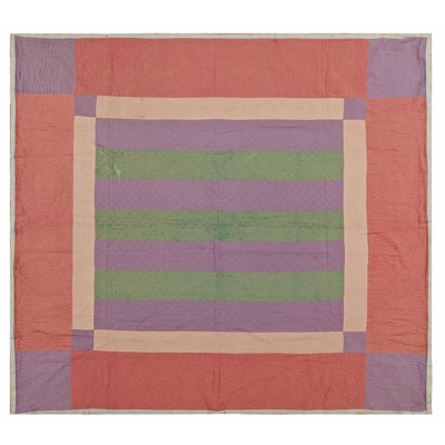 Antique Quilt America Multicolor 1900s Multicolor Rug