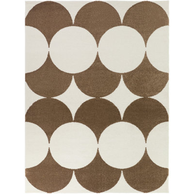 Heintz Grey Retro Geometric Area Rug