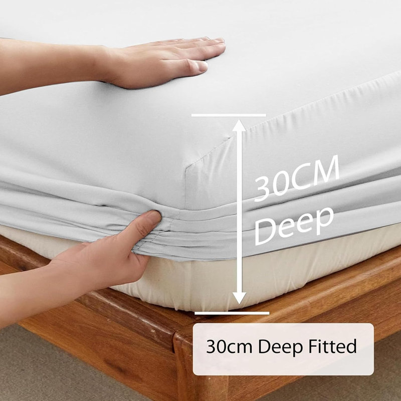 Microfiber Solid Colour Duvet Cover Set