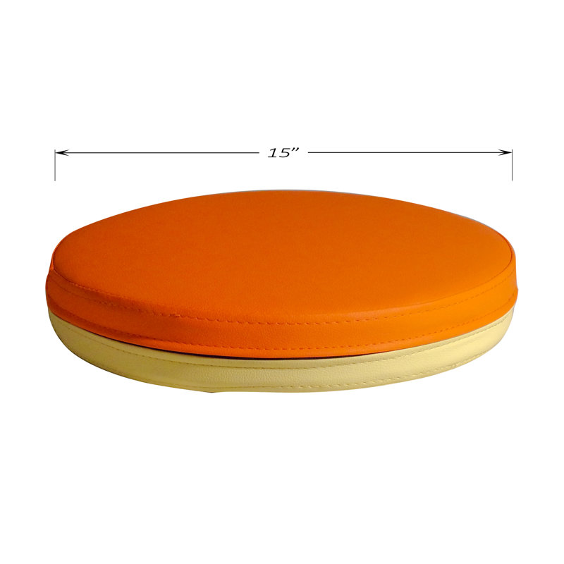 Tabouret de coiffeuse Mariko, Orange / Jaune