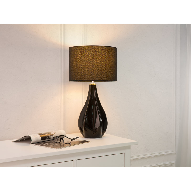 Porcelain Table Lamp, Black